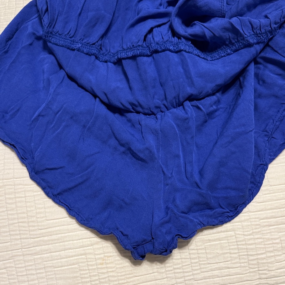 Royal Blue Ruffled Mini Skirt - Picture 3 of 3